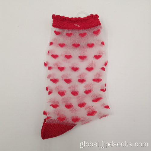 Fashion Summer Glass Socks Accept customization women glass socks leopard style Factory